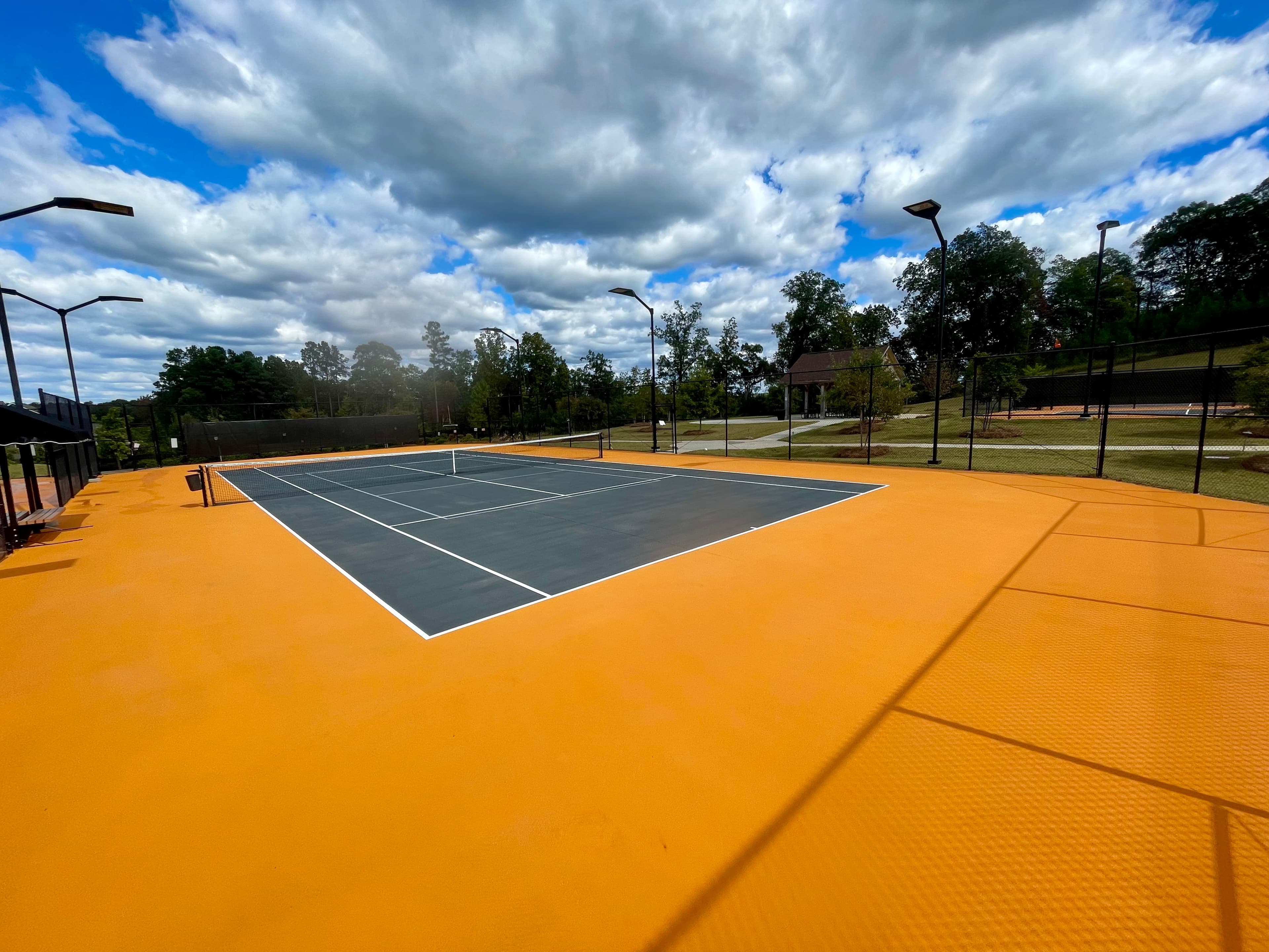 Clean, well-maintained tennis court in Charlotte, NC